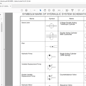 Kobelco CRANE CK1000-2F CKE900-1F Hydraulic System Schematic Manual - PDF DOWNLOAD
