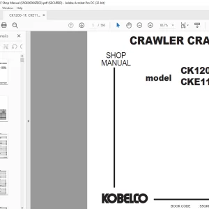Kobelco CRANE CK1200 CKE1100 Shop Manual S5GK00004ZE03 - PDF DOWNLOAD