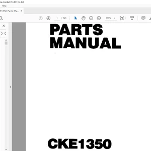 Kobelco CRANE CKE1350 Spare Parts Catalogue Manual S3GN11002O01 - PDF DOWNLOAD