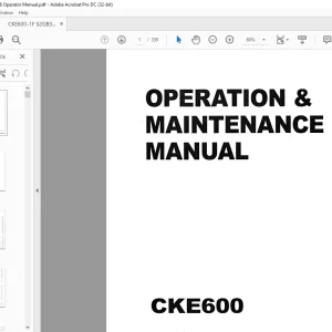 Kobelco CRANE CKE600 Operation & Maintenance Manual S2GB30003ZE06 -  PDF DOWNLOAD