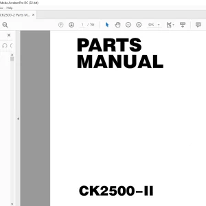 Kobelco CRAWLER CK2500-II PARTS MANUAL S3JD10005ZO02 - PDF DOWNLOAD
