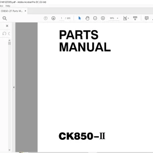 Kobelco Crane CK850-II Parts Catalogue Manual S3GG14012ZO05 - PDF DOWNLOAD