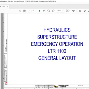 Liebherr LTR 1100 Hydraulics Superstructure Emergency Operation Hydraulic Diagram Manual 917825108-98010084 - PDF