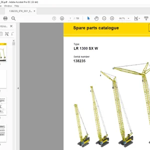 Liebherr LR 1300 SX W Spare parts catalogue Manual SN 138235  - PDF DOWNLOAD