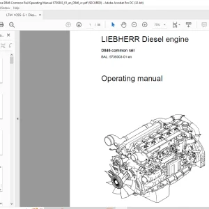 LIEBHERR Diesel engine D846 common rail Operating Manual 9739303-01 - PDF DOWNLOAD