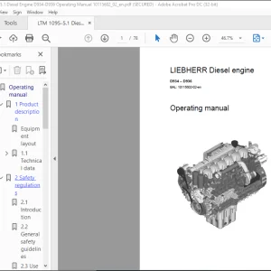 LIEBHERR Diesel engine D934 – D936 Operating Manual 10115602-02 - PDF DOWNLOAD