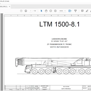 LIEBHERR ENGINE LTM 1500-8.1 ZF-TRANSMISSION TC TRONIC ELECTRC WIRING DIGRAM MANUAL -  PDF DOWNLOAD