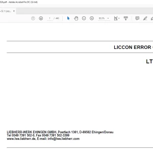 LIEBHERR LTM 1095-5.1 LICCON ERROR CODE Manual 062529-  PDF DOWNLOAD
