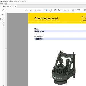Liebherr Crane BAT 410 Operating Manual SN 115925 - PDF DOWNLOAD