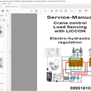 Liebherr Crane Control Load Sensing with LICCON Electro-Hydraulic Regulation Service Manual 899516108 - PDF DOWNLOAD