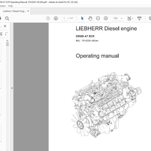 Liebherr Crane D9508 A7 SCR Diesel Engine Operating Manual 10142241 - PDF DOWNLOAD