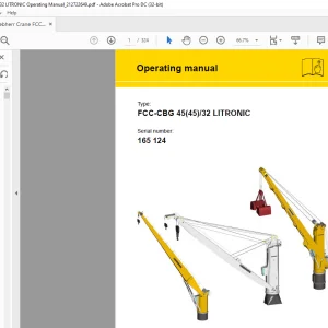 Liebherr Crane FCC-CBG 45(45)-32 LITRONIC Operating Manual SN 165124 - PDF DOWNLOAD