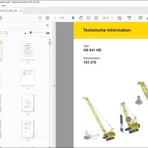 Liebherr Crane HS 841 HD Technische Information 183216 - PDF DOWNLOAD (German)