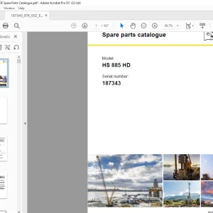 Liebherr Crane HS 885 HD Spare Parts Catalogue Manual SN 187343 - PDF DOWNLOAD