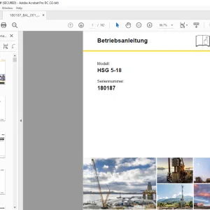 Liebherr Crane HSG 5-18 Betrisanleitung SN 180187 - PDF DOWNLOAD (German)