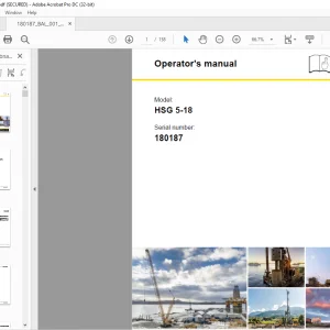 Liebherr Crane HSG 5-18 Operator's Manual SN 180187 - PDF DOWNLOAD