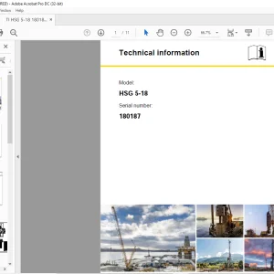 Liebherr Crane HSG 5-18 Technical Information Manual SN 180187 - PDF DOWNLOAD