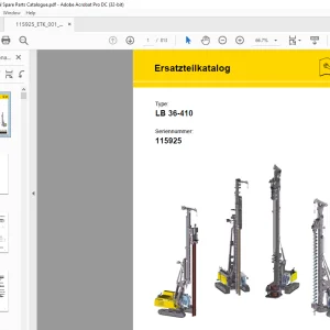 Liebherr Crane LB 36-410 Ersatzteilkatalog SN 115925 - PDF DOWNLOAD