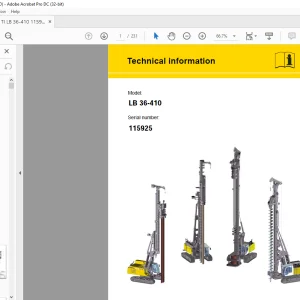 Liebherr Crane LB 36-410 Technical Information Manual SN 115925 - PDF DOWNLOAD
