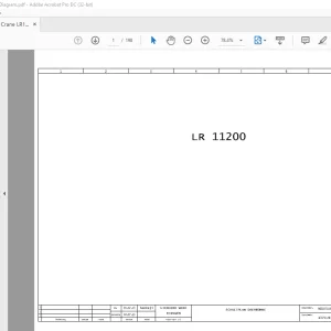 Liebherr Crane LR 11200 Electric Circuit Diagram Manual - PDF DOWNLOAD