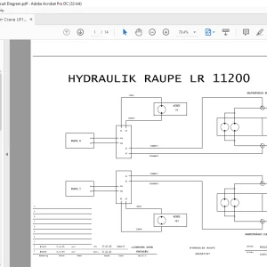 Liebherr Crane LR 11200 Hydraulic Circuit Diagram Manual - PDF DOWNLOAD