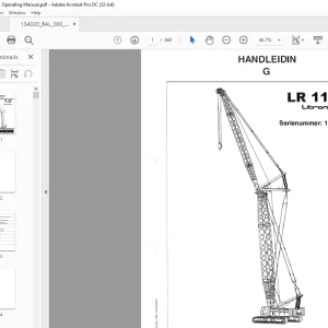 Liebherr Crane LR 1140 Litronic Bedieningshandleiding 134020 - PDF DOWNLOAD (Dutch)