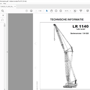 Liebherr Crane LR 1140 Litronic Technische Informatie 134020 - PDF DOWNLOAD (Dutch)