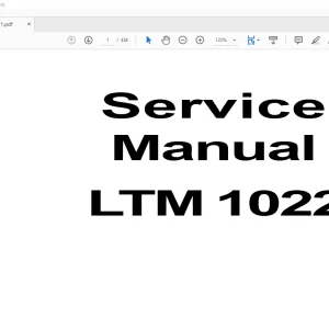 Liebherr Crane LTM 1022 Service Manual 899617108 - PDF DOWNLOAD