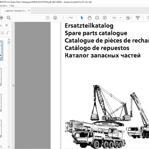 Liebherr Crane LTM 1070-4.2 Spare Parts Catalogue Manual 059959 - PDF DOWNLOAD