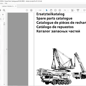 Liebherr Crane LTM 1090-4.1 Spare Parts Catalogue Manual 062236 - PDF DOWNLOAD