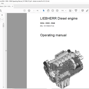 Liebherr Crane LTM 1100-5.2 Diesel Engine D934 D936 D946 Operating Manual 10115602-07 - PDF DOWNLOAD