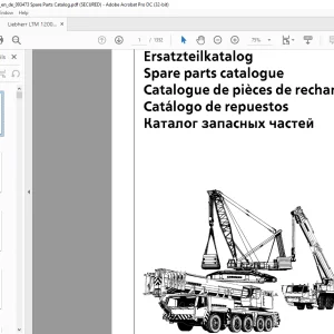 Liebherr Crane LTM 1200-5.1 Spare Parts Catalogue Manual - PDF DOWNLOAD