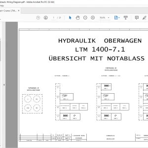 Liebherr Crane LTM 1400-7.1 UBERSICHT MIT NOTABLASS HYDRAULIK OBERWAGEN - PDF DOWNLOAD (German)