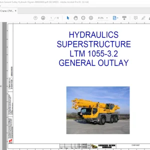 Liebherr Crane LTM1055-3.2 Superstructure General Outlay Hydraulic Digram Manual 986639908 - PDF DOWNLOAD