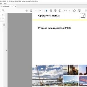 Liebherr Crawler Crane Process data recording (PDE)Operator's Manual  - PDF DOWNLOAD