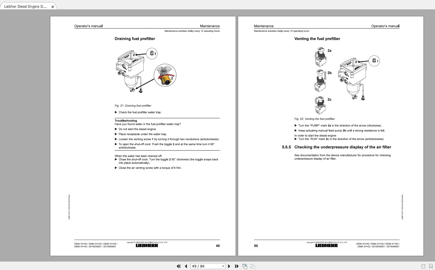 Liebherr Diesel Engines Operator Manuals Updated 04.2021 DVD COMPLETE ...