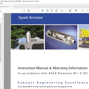 Liebherr Eminox ATEX Directive 94-9 EC Spark Arrestor Instruction Manual - PDF DOWNLOAD
