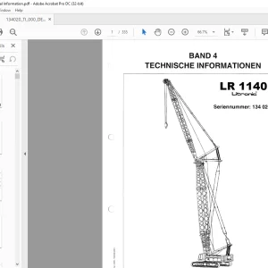 Liebherr LR 1140 Litronic Technische Informationen Manual 134020 - PDF DOWNLOAD (German)