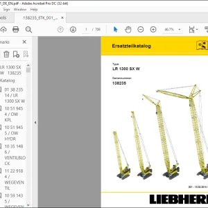 Liebherr LR 1300 SX W Ersatzteilkatalog Manual SN 138235 - PDF DOWNLOAD (GERMAN)