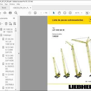 Liebherr LR 1300 SX W Lista de pecas sobresselentes Manual SN 138235 -  PDF DOWNLOAD (Portuguese)