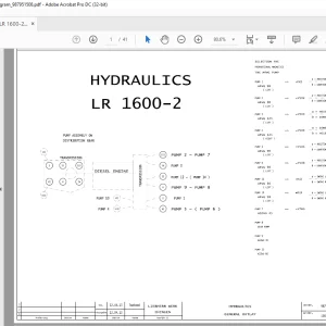 Liebherr LR 1600-2 Hydraulic Circuit Diagram Manual 987951508 - PDF DOWNLOAD