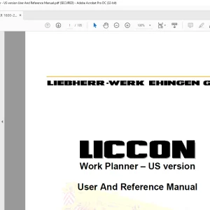 Liebherr LR 1600-2 LICCON Work Planner - US version User & Reference Manual - PDF DOWNLOAD