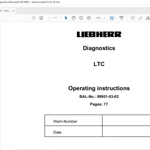 Liebherr LTC 1055-3.1 Diagnostics Operating Instruction Manual 99901-03-02 - PDF DOWNLOAD