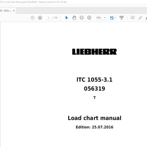 Liebherr LTC 1055-3.1 Load Chart Manual 056319 - PDF DOWNLOAD