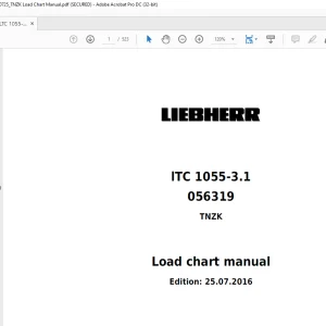 Liebherr LTC 1055-3.1 Load Chart Manual_056319 - PDF DOWNLOAD