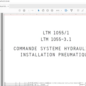 Liebherr LTM 1055-3.1 COMMANDE SYSTEME HYDRAULIQUE INSTALLATION PNEUMATIQUE Manual 984294608 - PDF DOWNLOAD