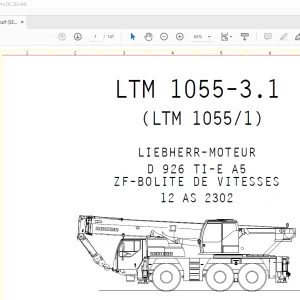 Liebherr LTM 1055-3.1 Electrical Diagram Manual  -  PDF DOWNLOAD (French)