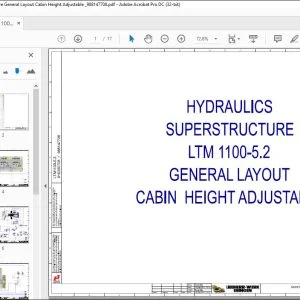 Liebherr LTM 1100-5.2 Hydraulics Superstructure General Layout Cabin Height Adjustable Manual 988147708 - PDF DOWNLOAD