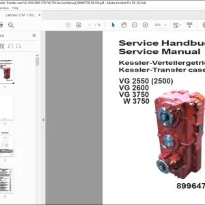 Liebherr LTM 1100-5.2 Kessler-Transfer case VG 2550 VG 2600 VG 3750 W3750 Service Manual 899647708 - PDF DOWNLOAD