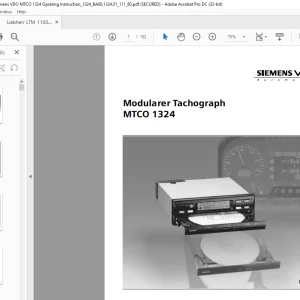Liebherr LTM 1100-5.2 Siemens VDO MTCO 1324 Operating Instruction Manual - PDF DOWNLOAD